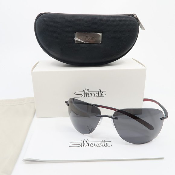 Silhouette Other - Silhouette BAYSIDE 8729 75 9140 Black/Black Dark Grey Polarized New Sunglasses.
